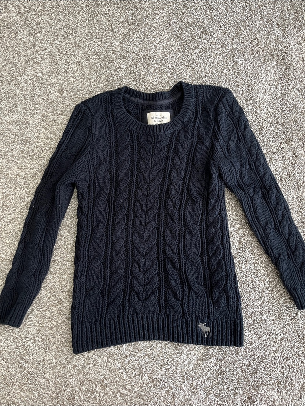 Abercrombie & Fitch Vintage Navy Blue Knit Sweater
